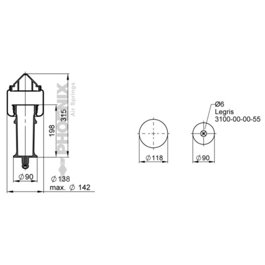 2 C 91-10 - Driver's cab suspension bellows 