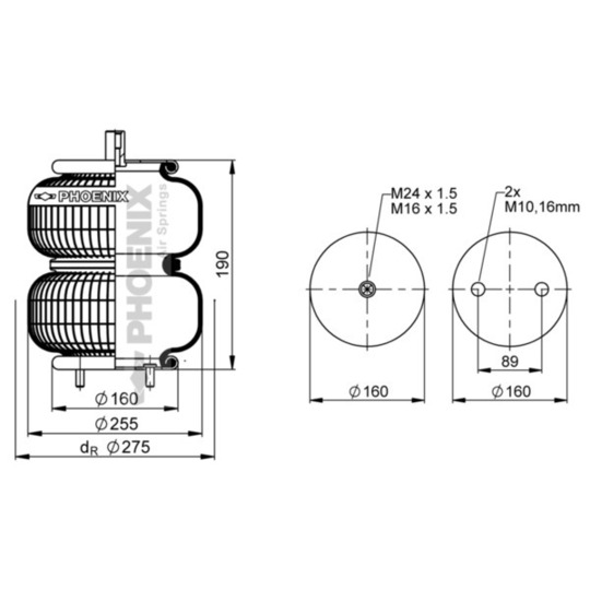 SP 2 B 12 R-B-1 - Bellow, air suspension 