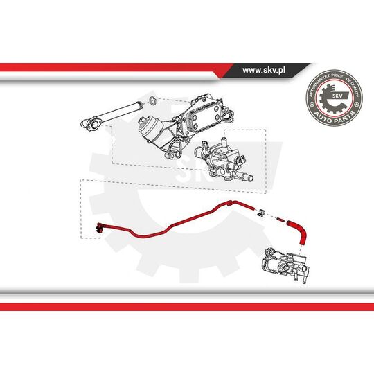 43SKV824 - Hose, heat exchange heating 