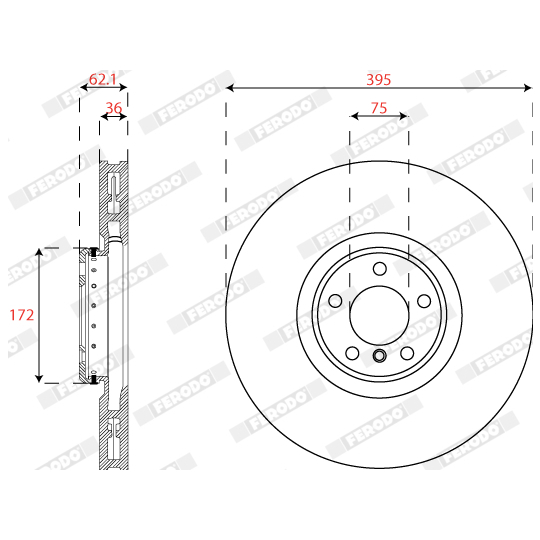 DDF2041LVC-1 - Bromsskiva 