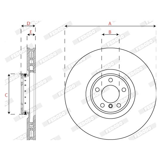 DDF2041LVC-1 - Bromsskiva 