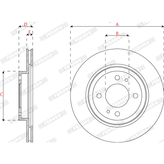 DDF2815C - Brake Disc 