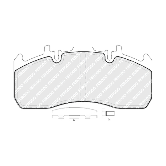 FCV4377B - Piduriklotsi komplekt, ketaspidur 