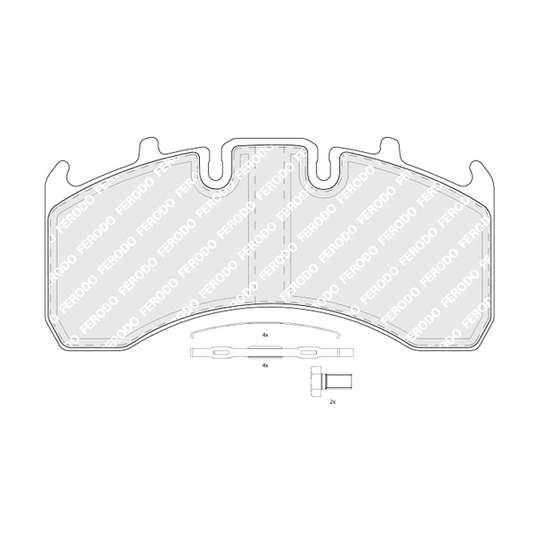 FCV1624B - Brake Pad Set, disc brake 