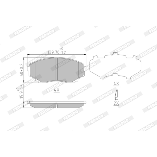 FDB1757 - Brake Pad Set, disc brake 