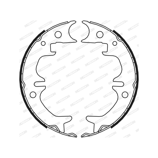 FSB4008 - Brake Shoe Set, parking brake 