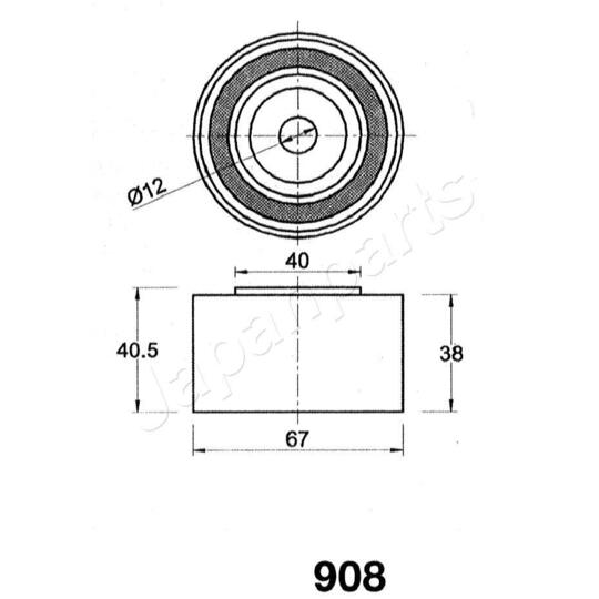 BE-908 - Tensioner, timing belt 