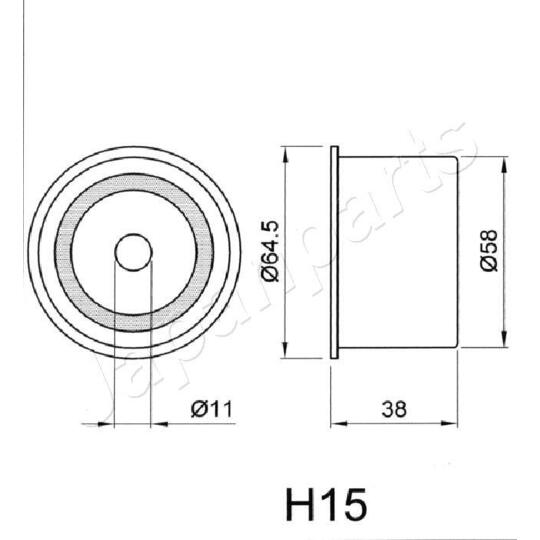 BE-H15 - Tensioner, timing belt 