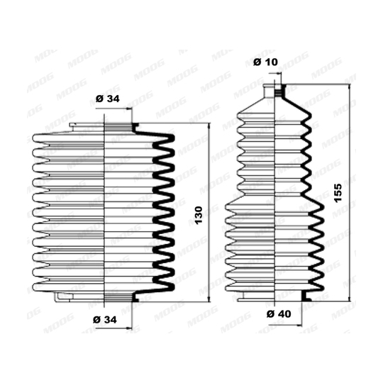 K150004 - Bellow Set, steering 