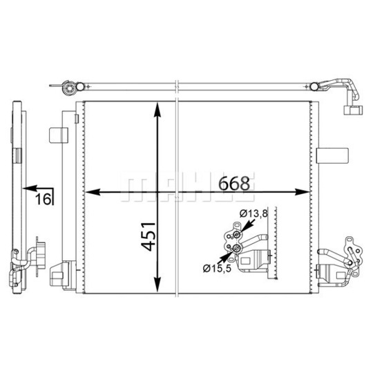 AC 774 000S - Condenser, air conditioning 