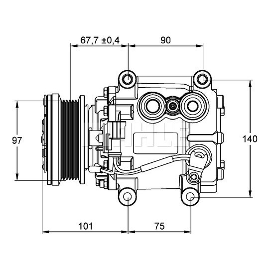 ACP 1099 000P - Kompressor, kliimaseade 