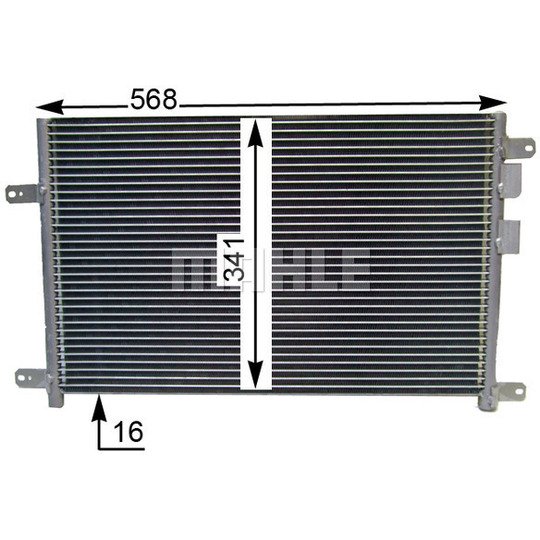 AC 834 000S - Condenser, air conditioning 