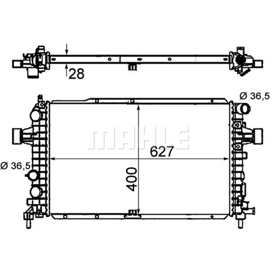 CR 1856 000P - Radiator, engine cooling 