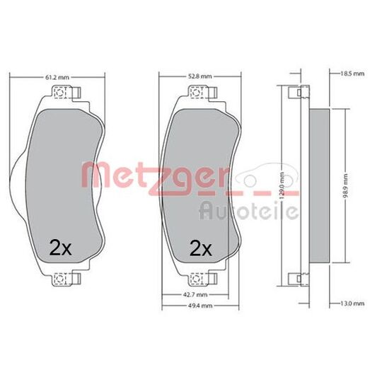 1170673 - Brake Pad Set, disc brake 