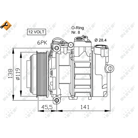 32053 - Kompressori, ilmastointilaite 
