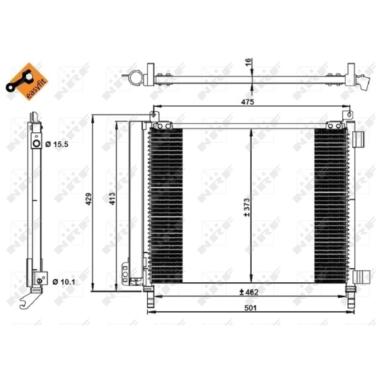 350228 - Condenser, air conditioning 