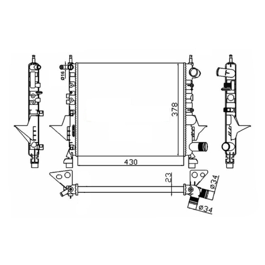 529513 - Radiator, engine cooling 