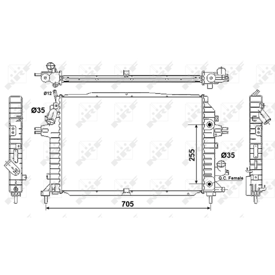  53082 - Radiaator, mootorijahutus 