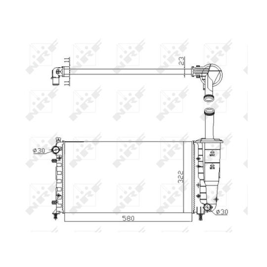 53601A - Radiator, engine cooling 