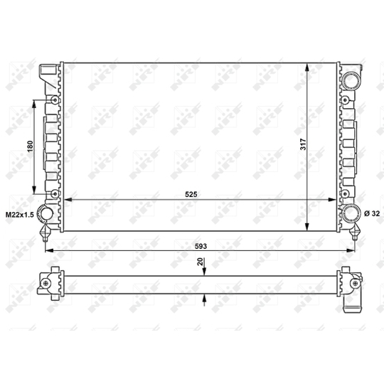 539501 - Radiaator, mootorijahutus 