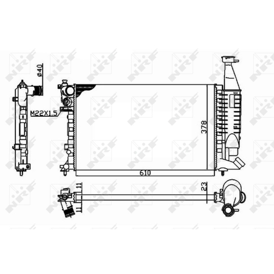 54677 - Radiator, engine cooling 