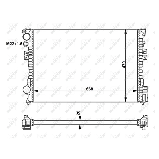 58262 - Radiator, engine cooling 