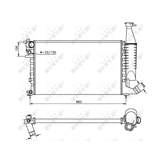 58174 - Radiator, engine cooling 