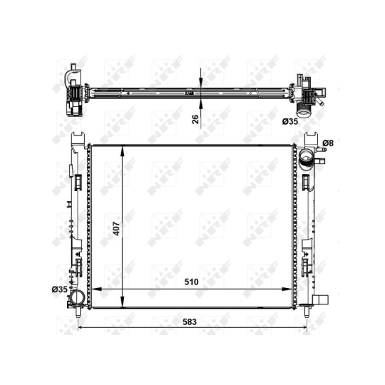 58443 - Radiator, engine cooling 