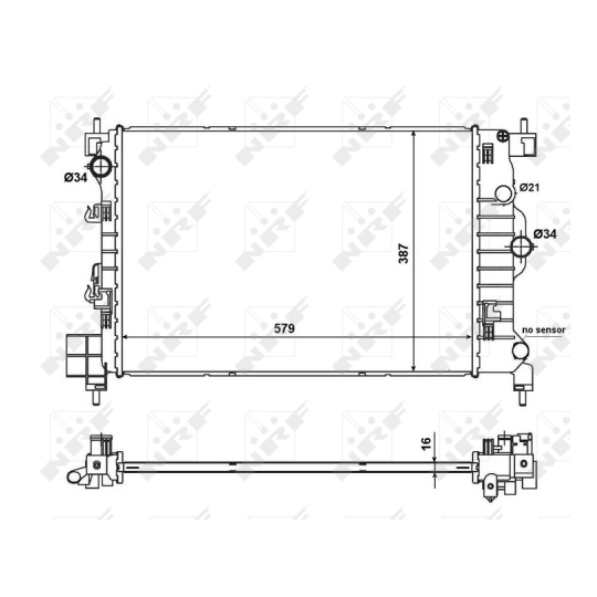 58496 - Radiator, engine cooling 