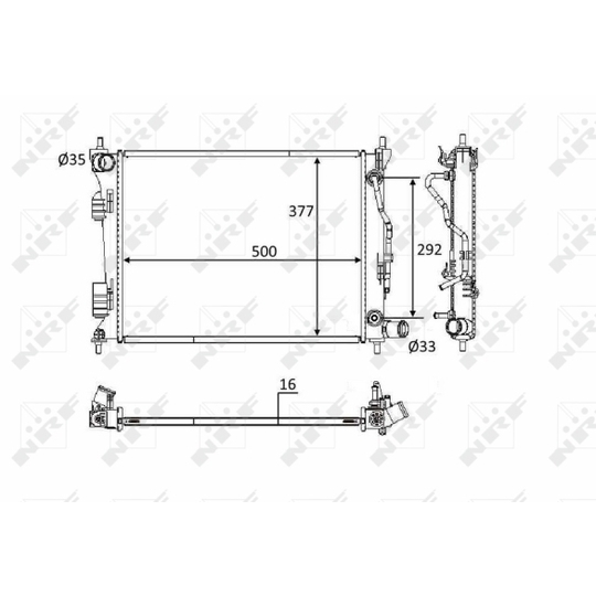 58556 - Radiator, engine cooling 