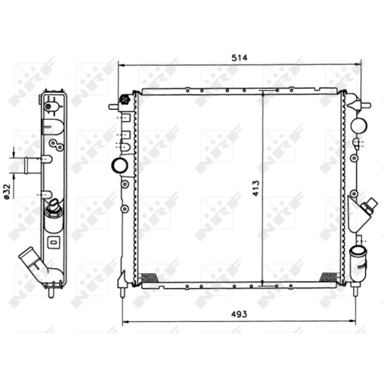 58784 - Radiaator, mootorijahutus 