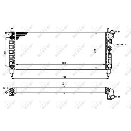 50242 - Radiaator, mootorijahutus 