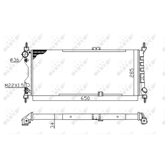 507522A - Radiator, engine cooling 