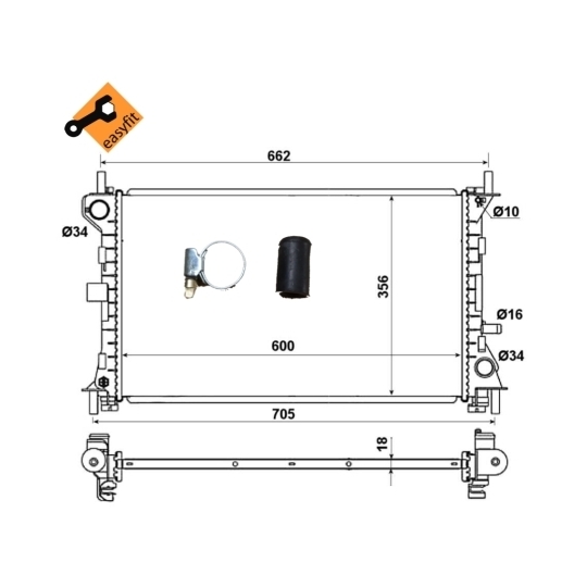 509615 - Radiator, engine cooling 