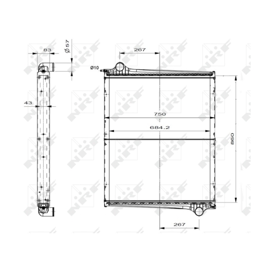 519598 - Radiator, engine cooling 