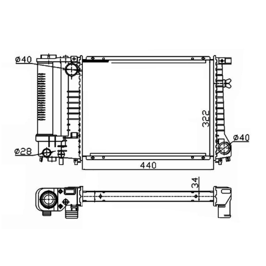 53426A - Radiaator, mootorijahutus 