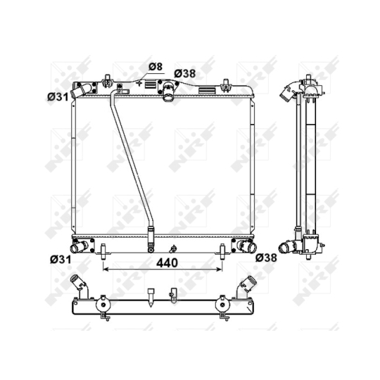 53188 - Radiator, engine cooling 