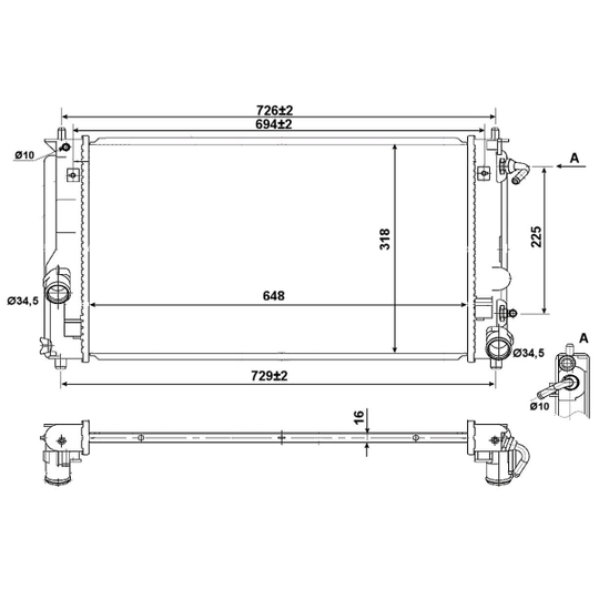 53894 - Radiaator, mootorijahutus 