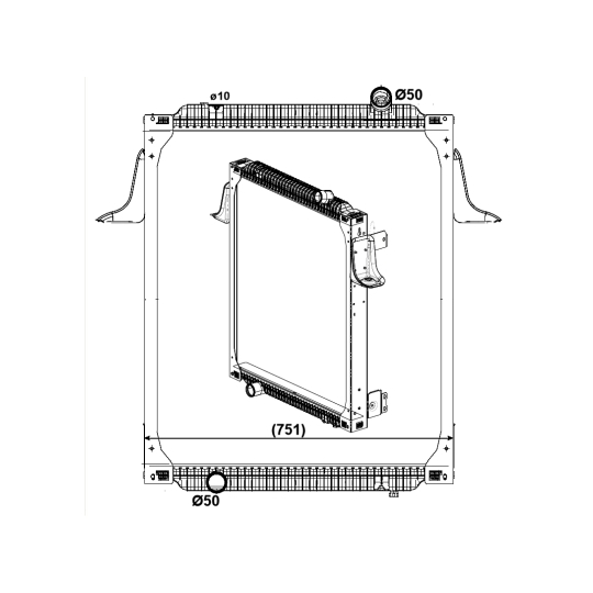 549563 - Radiaator, mootorijahutus 