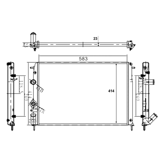 58106A - Radiator, engine cooling 