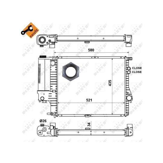 58247 - Radiator, engine cooling 