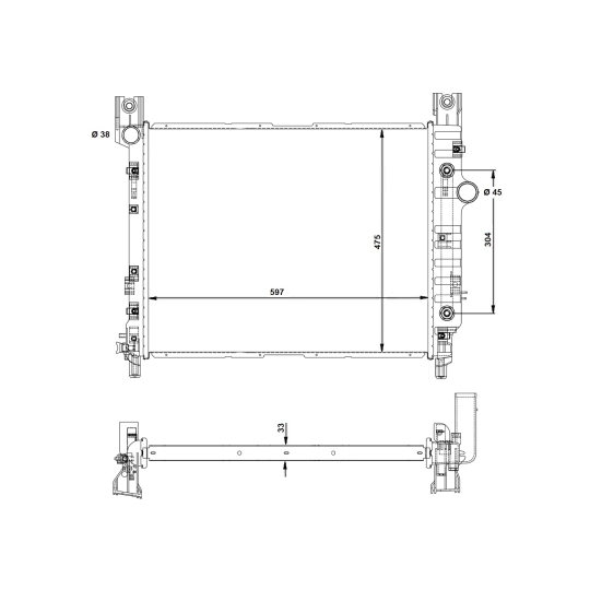 58367A - Radiator, engine cooling 