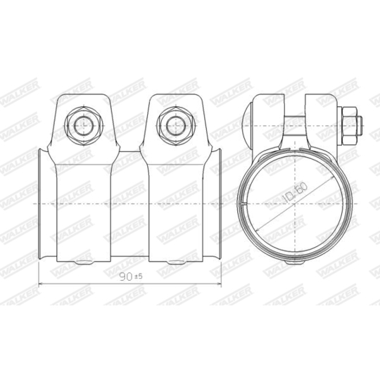 80718 - Pipe Connector, exhaust system 