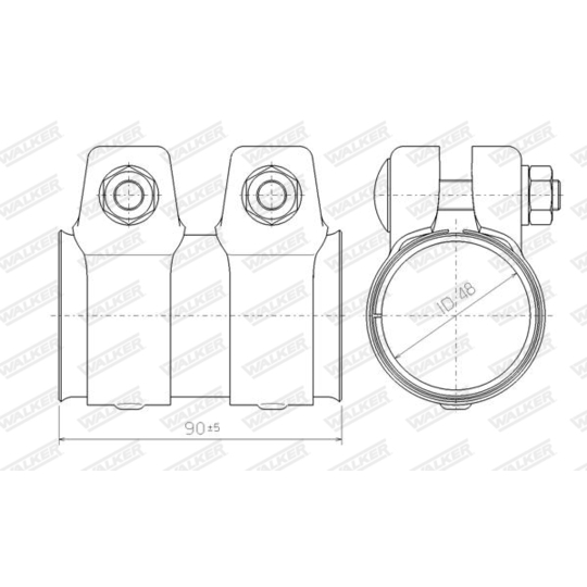 80715 - Röranslutning, avgassystem 