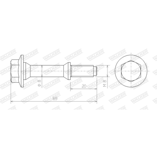 83169 - Bolt, exhaust system 