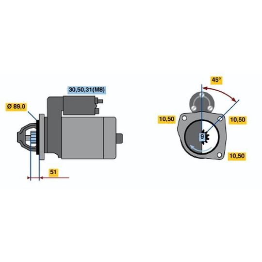 0 001 368 017 - Startmotor 