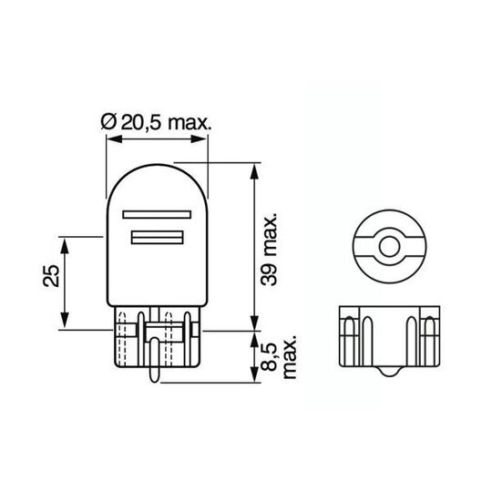 1 987 302 823 - Glödlampa, broms-/bakljus 