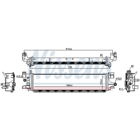 606032 - Low Temperature Cooler, intercooler 