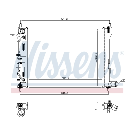 606732 - Radiator, engine cooling 