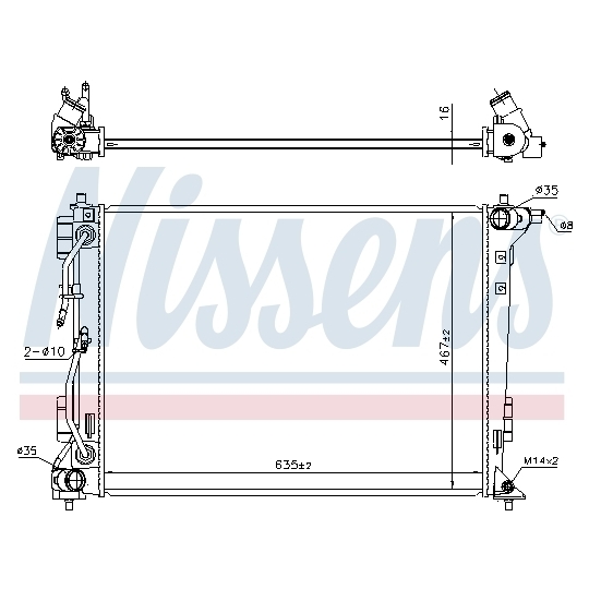 606604 - Radiator, engine cooling 